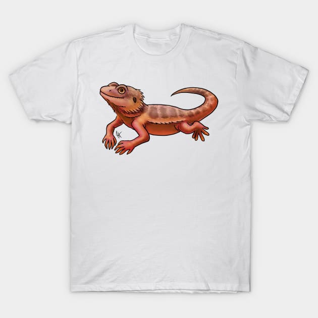 Reptile - Bearded Dragon - Red Morph T-Shirt by Jen's Dogs Custom Gifts and Designs